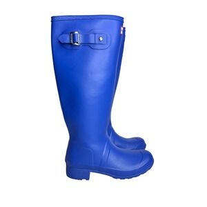 Hunter Original Tall Rain Boots Cobalt Blue Matte Waterproof Womens US 5 UK‎ 3